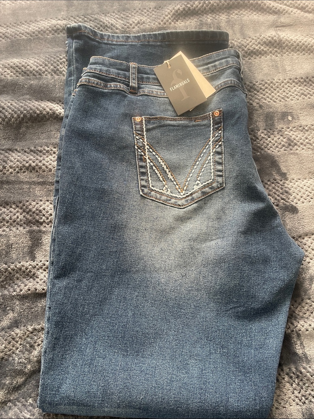 Flannels Women's Mid-Blue Wide Leg Jeans